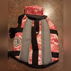 Vivaglory XS Dog Life Vest In Camo Pink